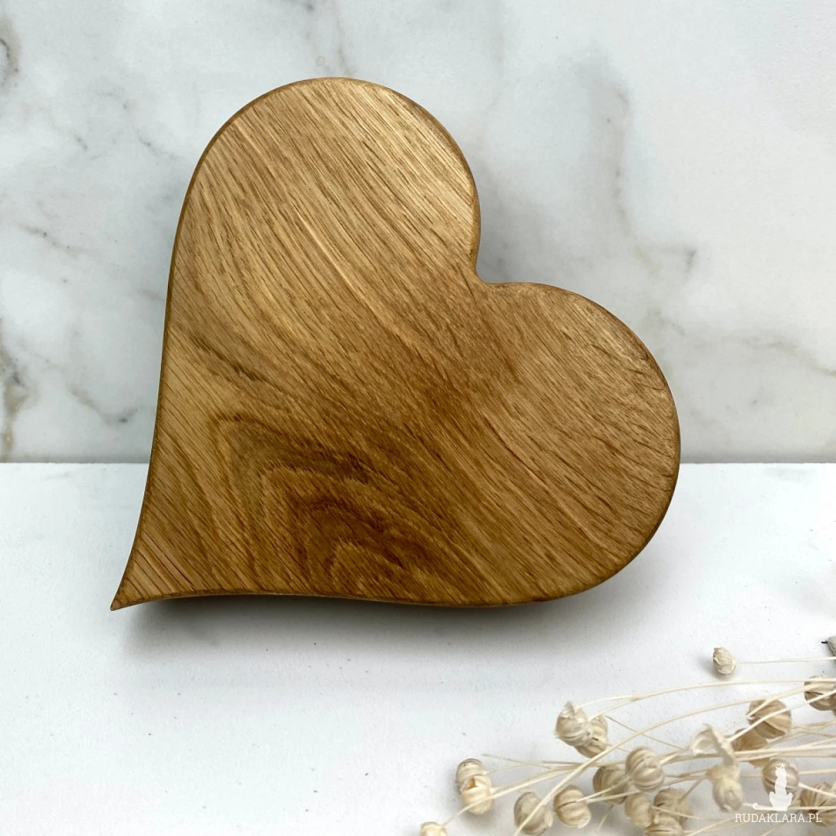 Drewniane pudełko serce